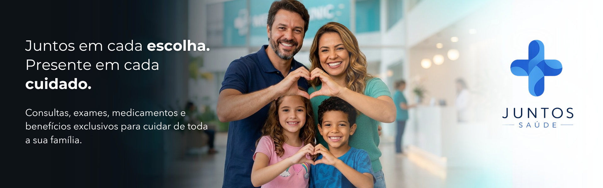 Juntos em cada escolha. Presente em cada cuidado. Telemedicina sem custo, até 70% OFF em farmácias, a partir de R$39,90/mês.